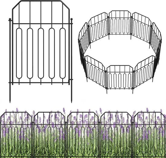 Decorazione Temporanea di Barriera in Metallo per Giardino, 25 pezzi - Esterno Per Erba Terrazza - 31 cm x 41 cm