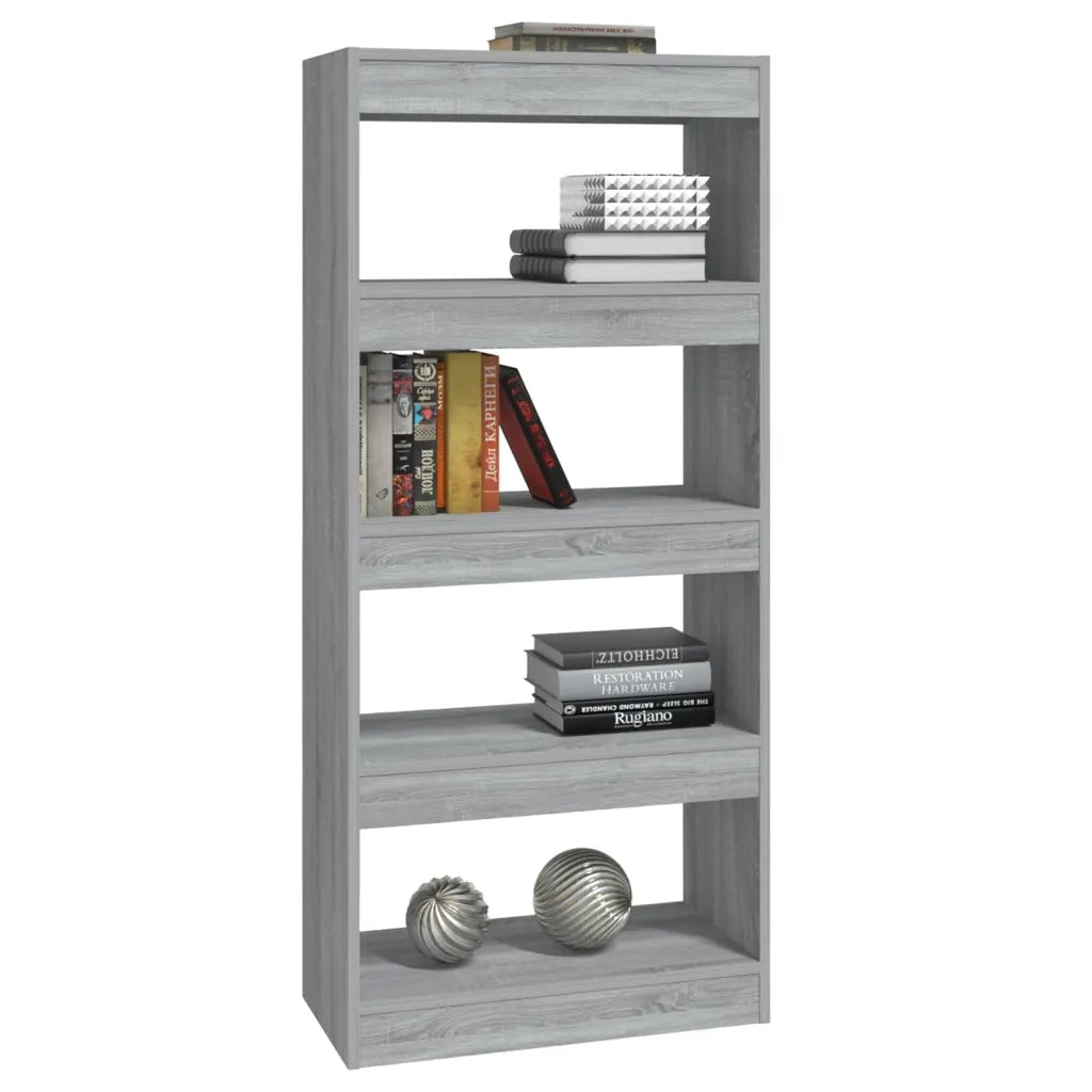 Libreria/Divisorio Grigio Sonoma 60x30x135 cm Legno Multistrato 813606