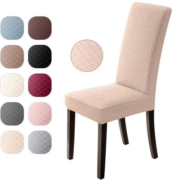Set di 6 coppe per sedie universali con stiro, coppe moderne a jacquard, coppe per sedie rimovibili, coppe per sala da pranzo, coppe bi-elastiche con stiro, per decorazioni di tavola e feste di nozze