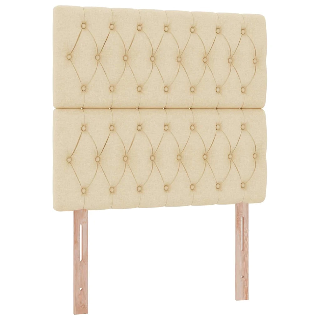 Letto con contenitore e materasso Crema 90 x 190 cm Poliestere 3371815