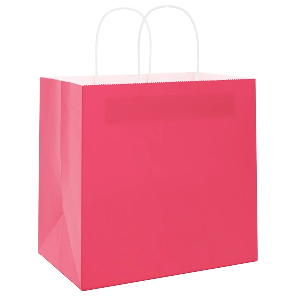 Sacchetti di Carta 250 pz con Manici Rosa 54x15x49 cm