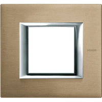 Bticino Axolute - Placca 2P Titanio Spazzolato HA4802NX