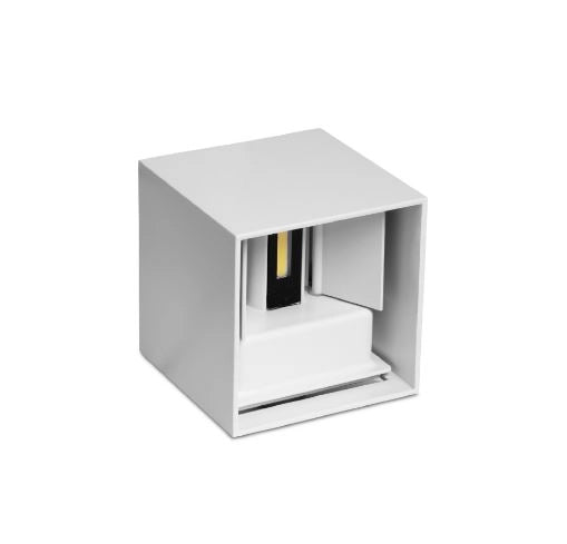 Applique Led UP DOWN Cubo Doppia Emissione 6w bianco luce naturale 4000K