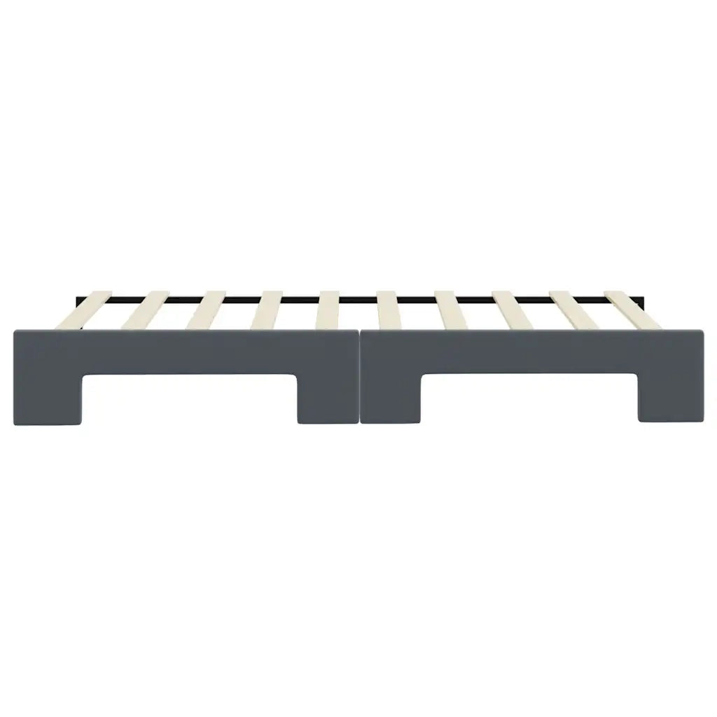 Divano Letto con Letto Estraibile-Sofa Letto-Daybed Grigio Scuro 90x190cm Velluto 474909