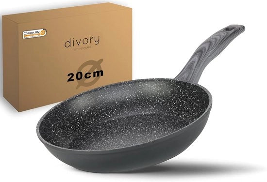 Piatto da biscotti 20cm - Antiscivolo, lavabile in lavastoviglie - 1 pezzo - Finestra in legno scuro - Adatto per induzione