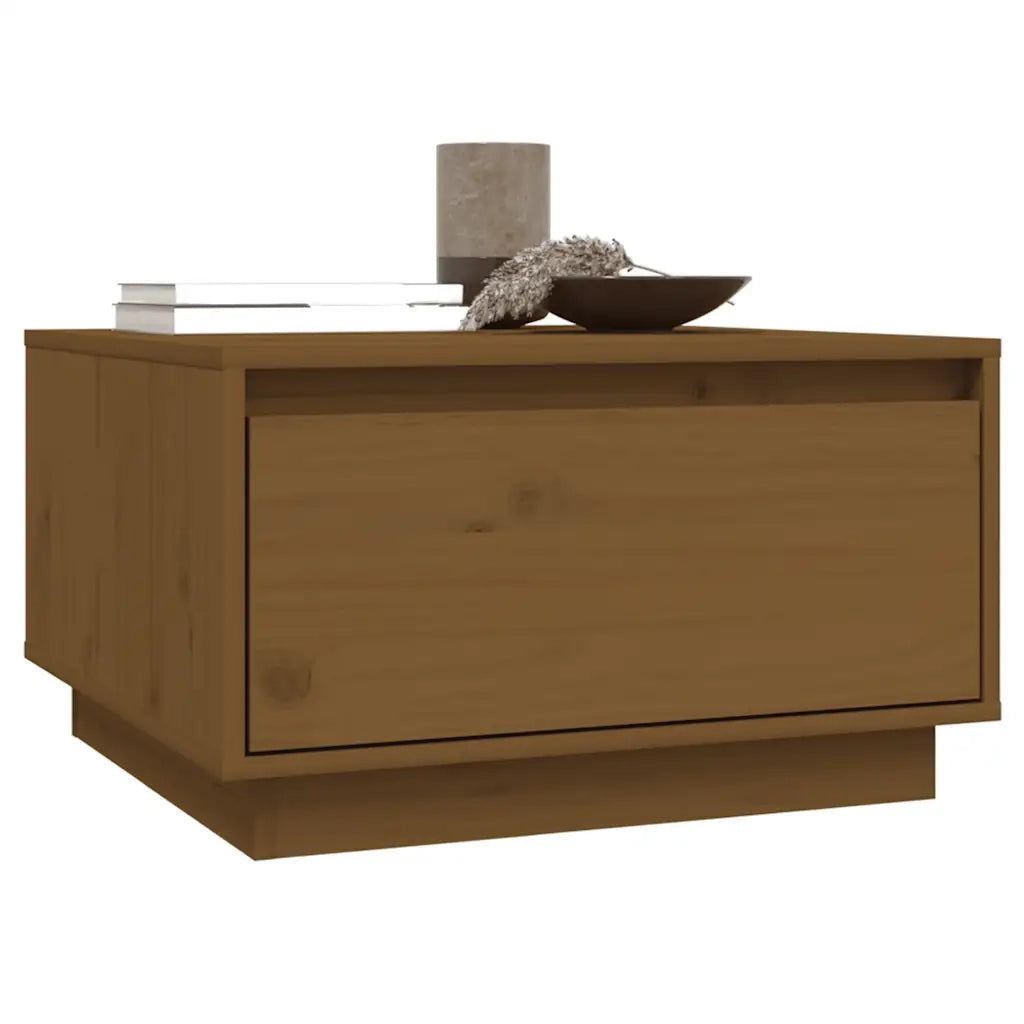 Tavolino da Salotto ambra 55x56x32 cm in Legno Massello di Pino 813408
