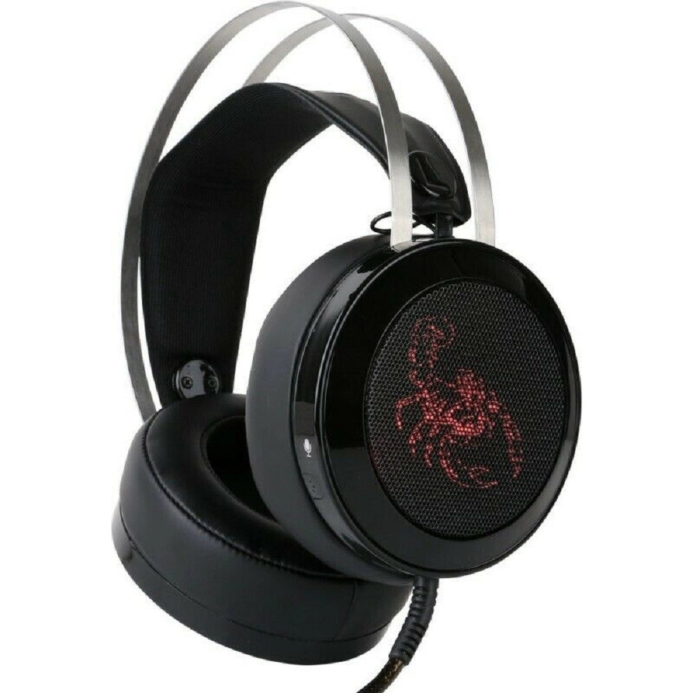 Trade Shop - Marvo Hg9019 Cuffie Gaming Scorpion Usb Auricolare Con Microfono Pc Ps4 Xbox Cuffia -
