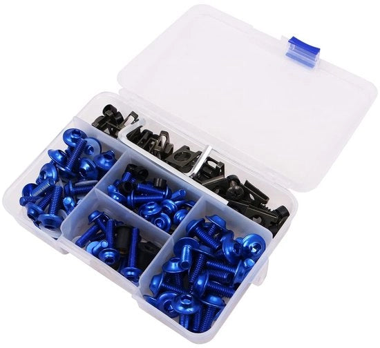 Fissi per Motociclo 177 pezzi - Kit di Botti e Viti - Viti per Carrozzeria - Set di Viti di Sostituzione - Cassetto di Ripostiglio PP - Facile da Installare - Kit di Botti