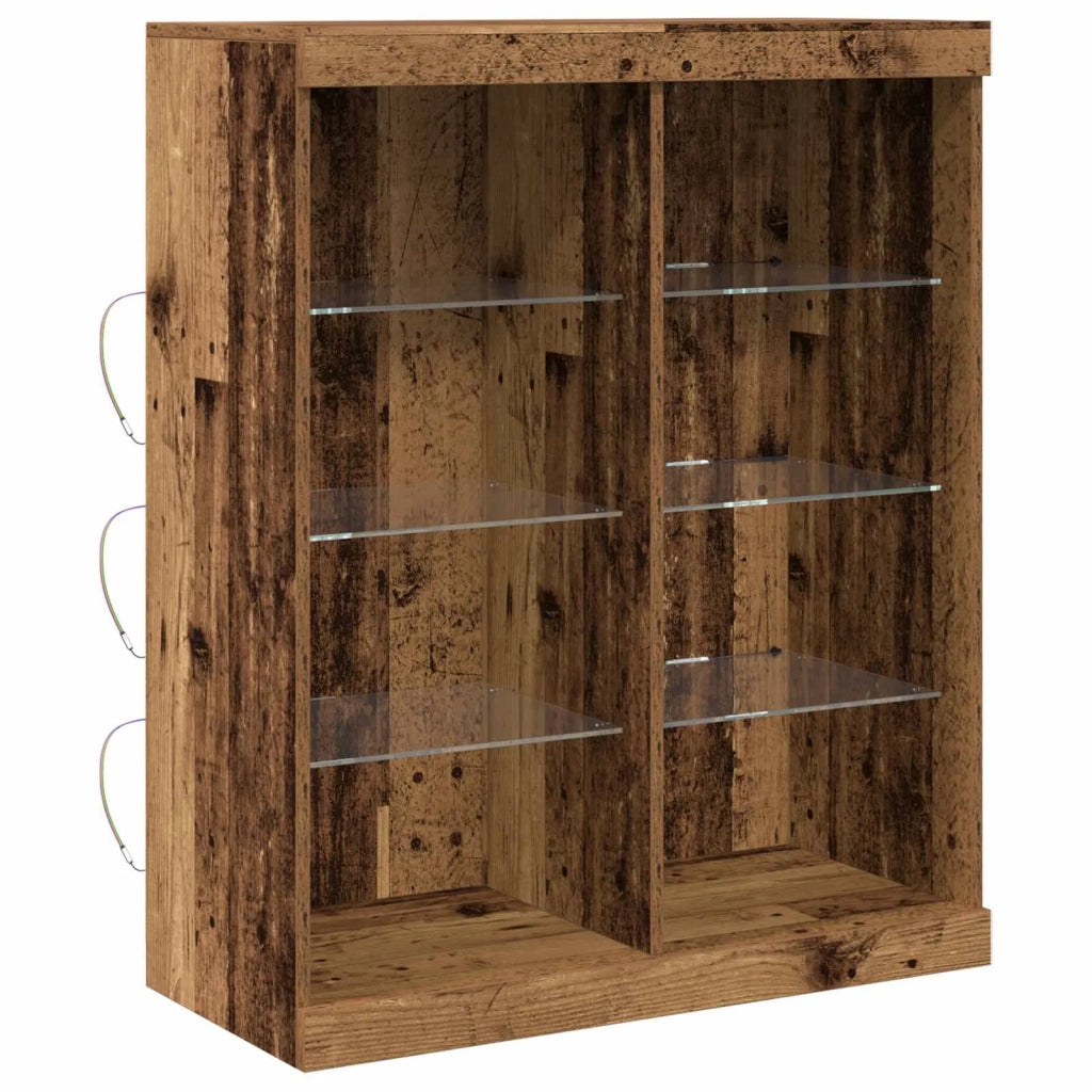 Credenza | Madia LED Legno antico 81 x 37 x 100 cm Legno ingegnerizzato