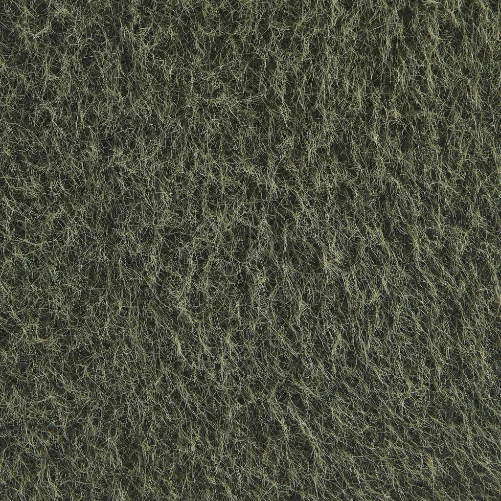 Divano modulare tessuto effetto alpaca, 2 posti, verde kaki
