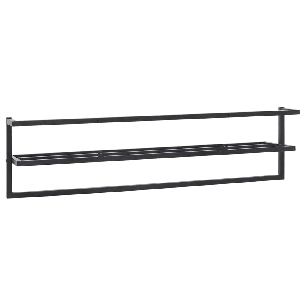 Portasciugamani 95 x 25 x 22 cm acciaio nero 02_0001651