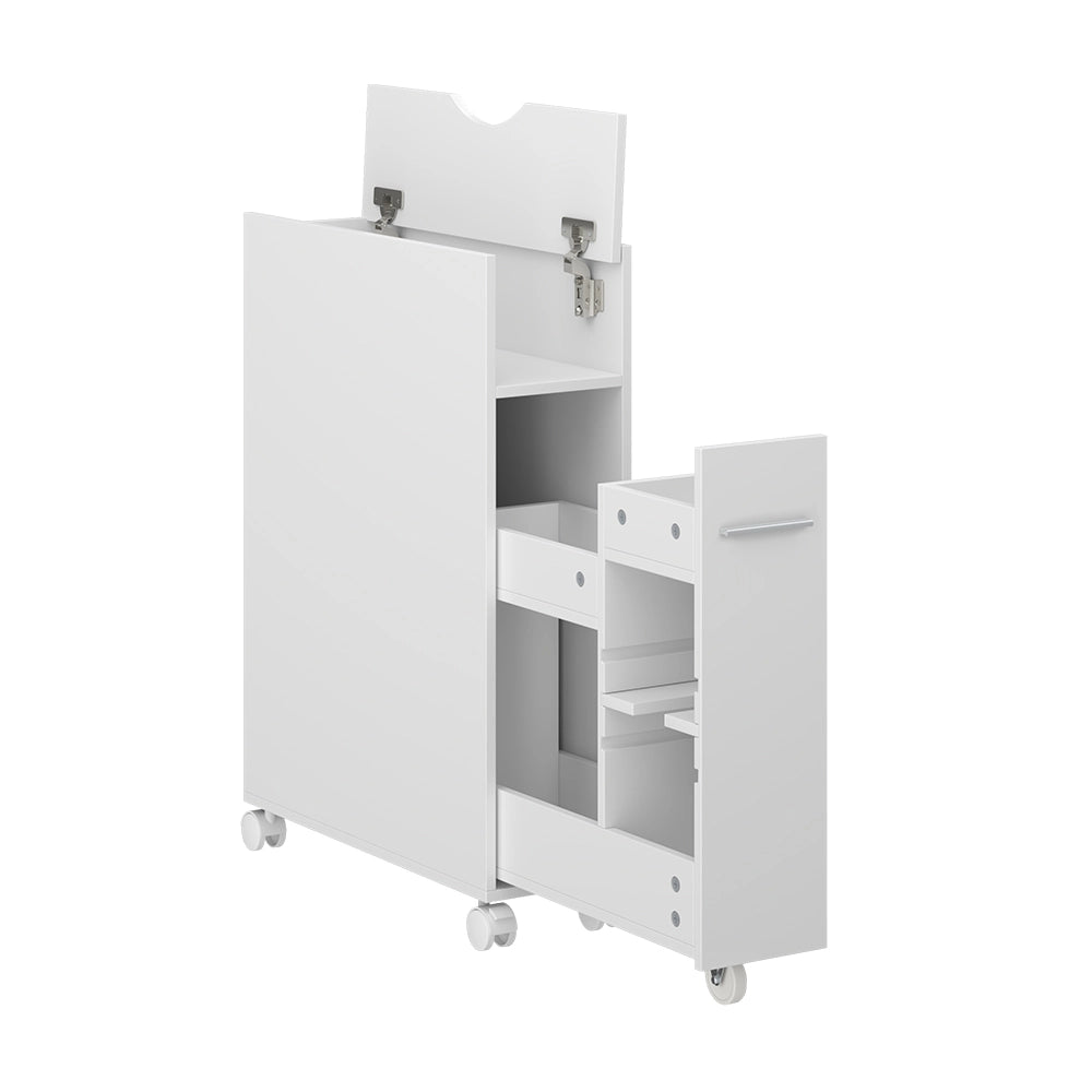 Vicco Armadietto per toilette Bianco 18 x 71.3 cm Con scomparto estraibile
