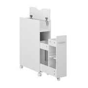 Vicco Armadietto per toilette Bianco 18 x 71.3 cm Con scomparto estraibile