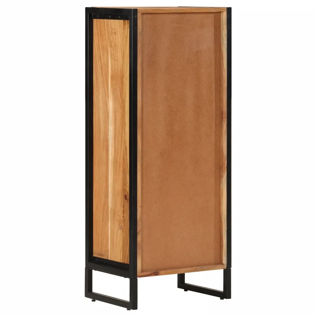Mobile da Bagno 40x30x100 cm Legno Massello di Acacia e Ferro 372746