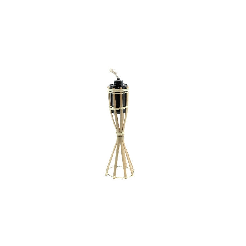Torcia in bambù da tavolo H 40 cm – fiamma decorativa per esterni – Brixo