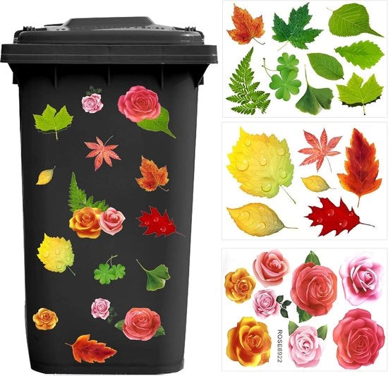 Etichette per Borse della Spazzatura Idrorepellenti - Decorative e Autoadesive - Rosa