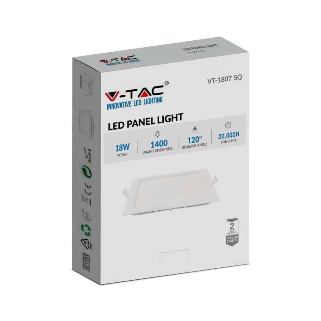 Pannello premium LED da 18 W 6400k Square