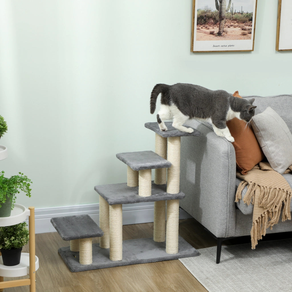 Scala per Gatti Aggiustabile con Graffiatoio ¨C Zephmum ¨C Grigio