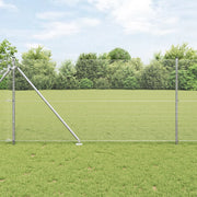 Set di Pali di Recinzione Set di 2 Acciaio zincato 25 x 1 m