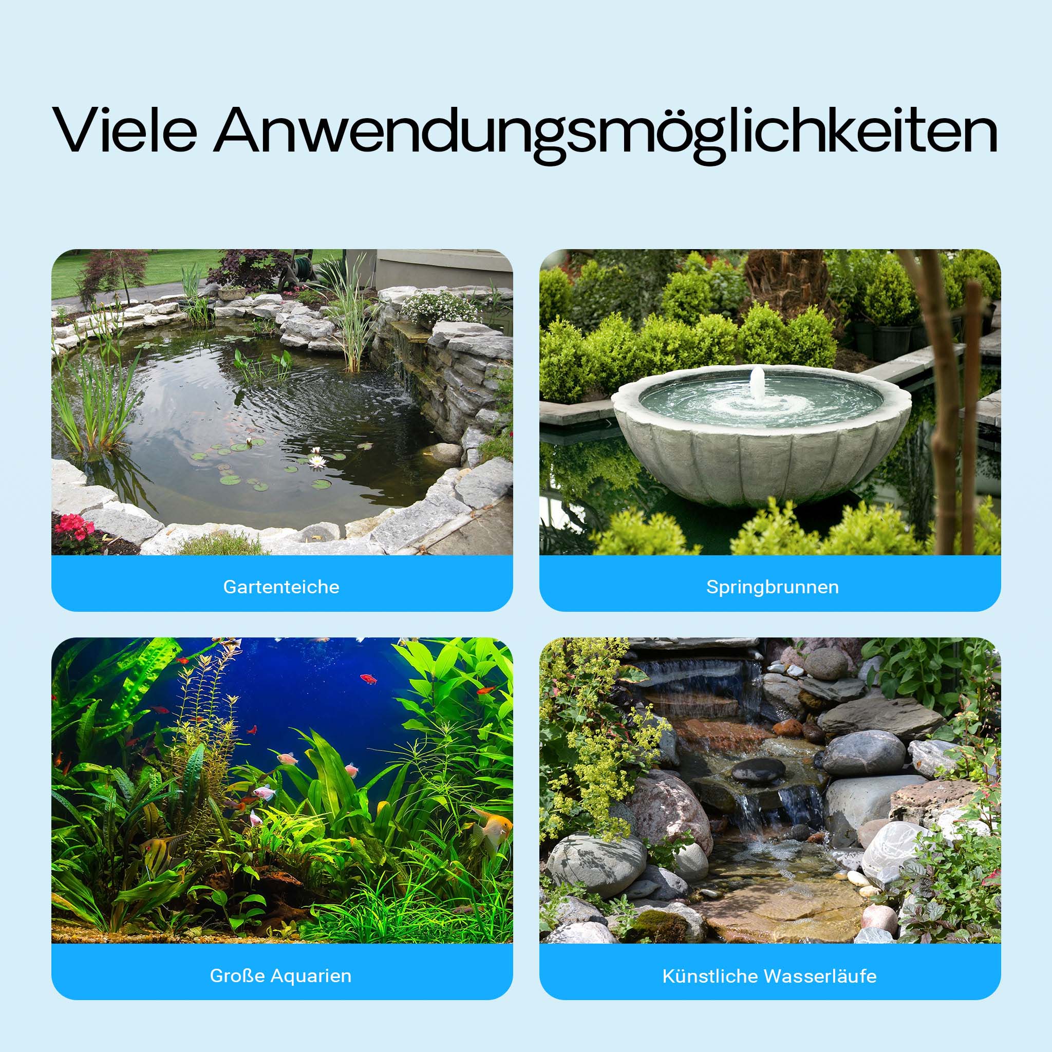 Pompa da laghetto CTF-5000 SuperECO 5000l/h 30W per circolazione e filtrazione acqua