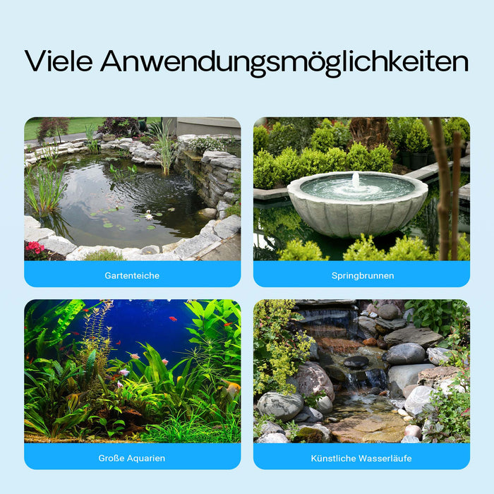 Pompa da laghetto CTF-5000 SuperECO 5000l/h 30W per circolazione e filtrazione acqua