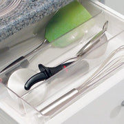 Organizzatore di contenitori per cucina a 3 compartimenti, accessori da cucina, posate, trasparente, 267 x 76 x 35 cm