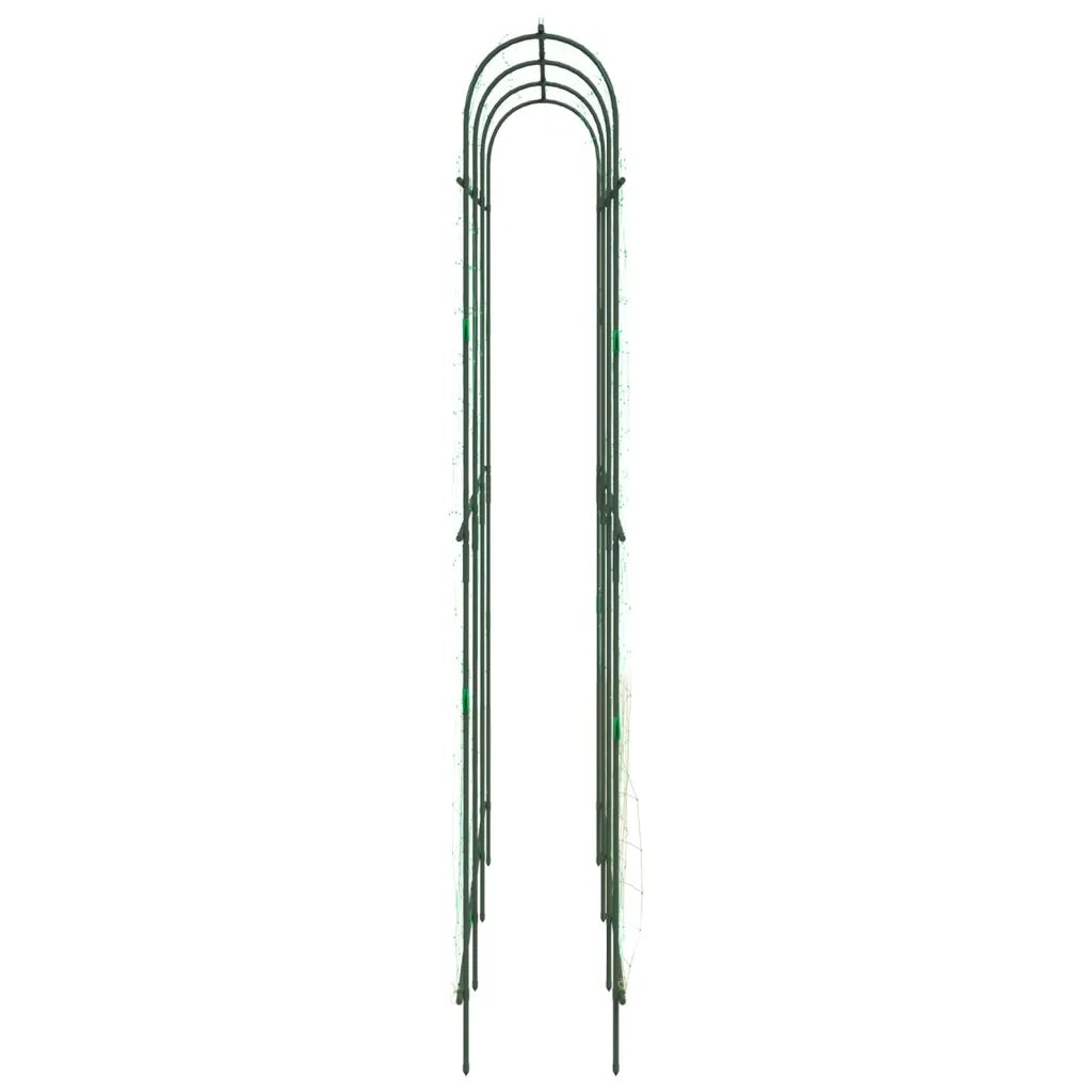 Tralicci Giardino per Piante Rampicanti 3pz Telaio a U Acciaio 3281502