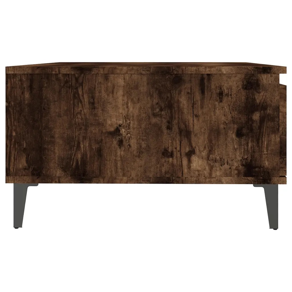 Tavolino da Salotto Rovere Fumo 90x60x35 cm in Truciolato 813173