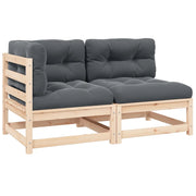 Set Divani da Giardino 2 pz con Cuscini Legno Massello Pinocod mxl 118714