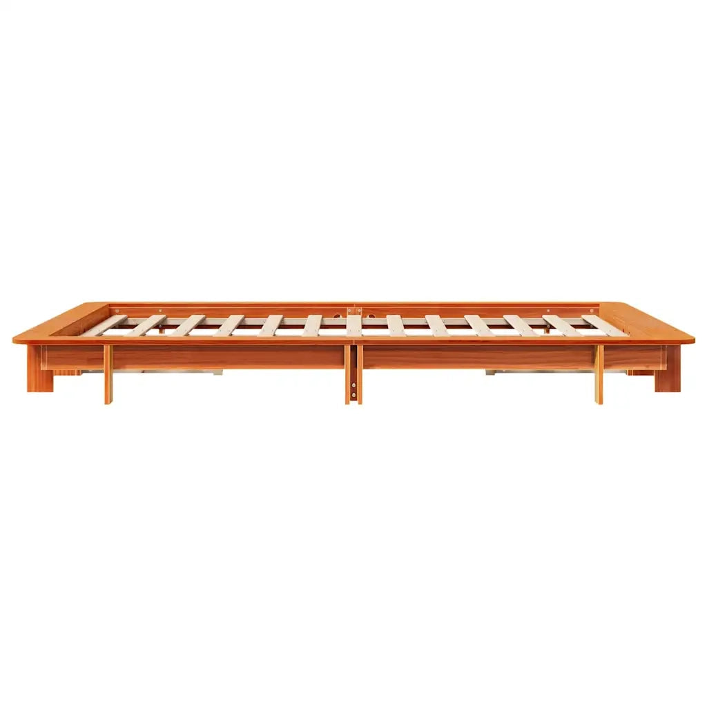 Letto senza Materasso Marrone Cera 120x190 cm in Legno di Pino