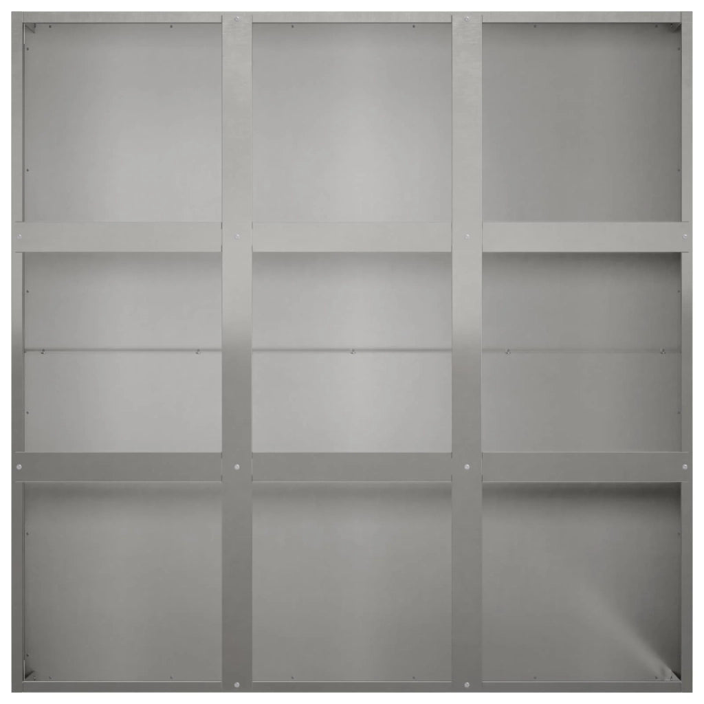 Vaso da giardino Argento 100 x 100 x 20 cm Acciaio Inox 8005740
