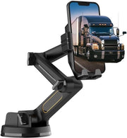 Ottimizzazione per auto - Telefono da auto con supporto shockassorbente - 16,9 pollici - Manubrio lungo - Antiscivolo - Rotazione 360 gradi - Morsetto stabile - Supporto per telefono da auto