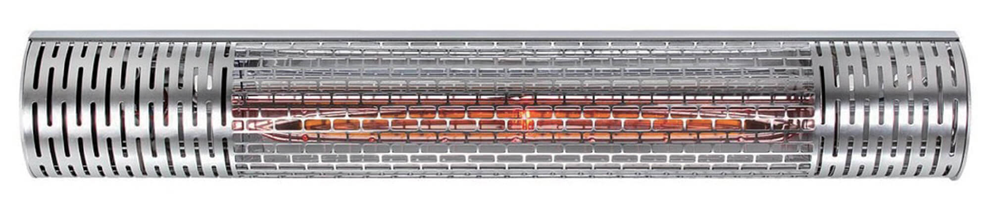 Stufa Elettrica ad Infrarossi a Piantana 2000W con Telecomando per Esterni Argento