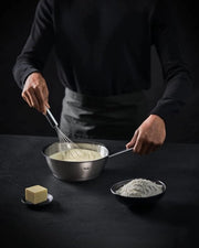 Collezione Professionale / Bicchiere a Spazzola in Acciaio Inox (20 cm) Manico a Manubrio Medio, Aiuto di Cucina Premium