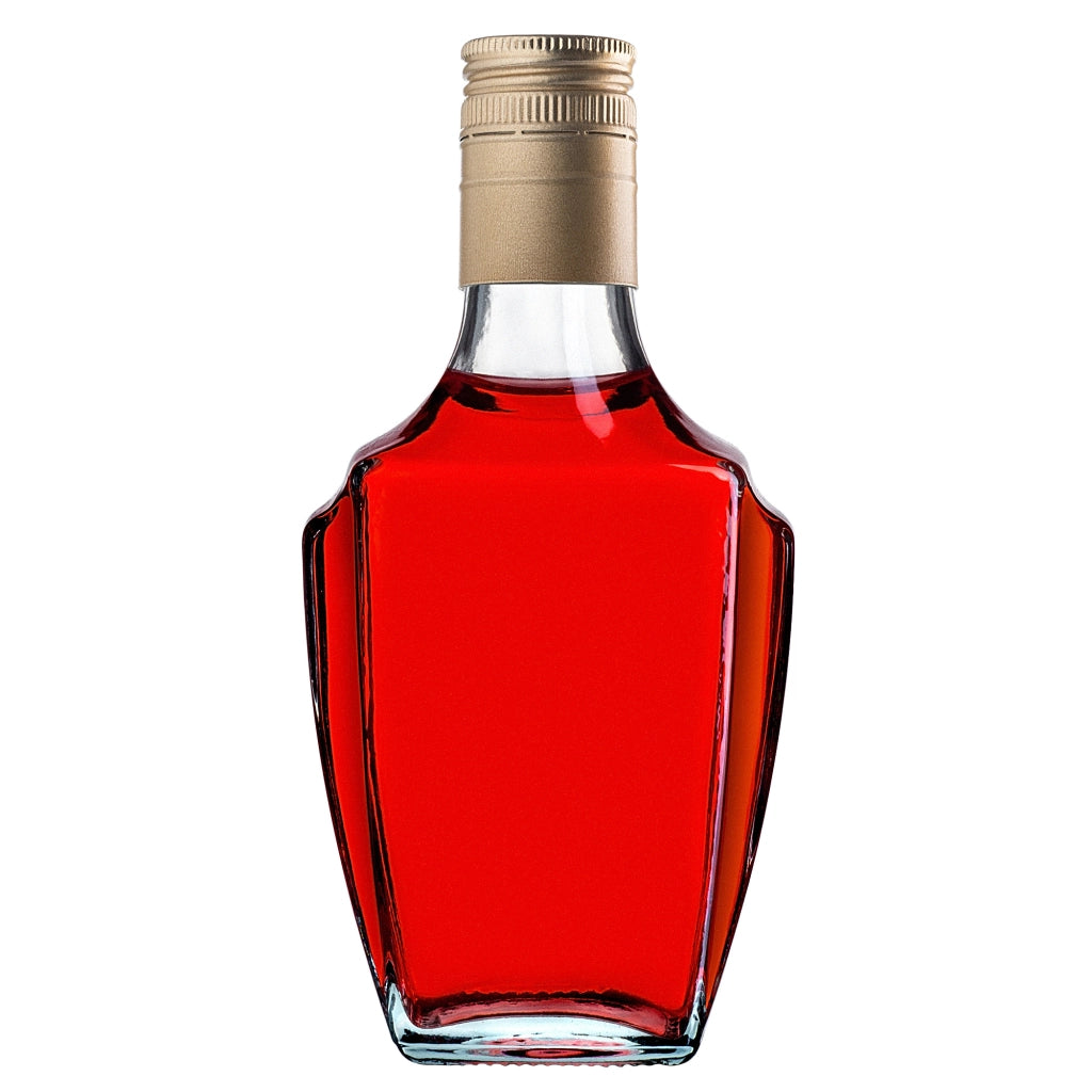 KADAX Bottiglia per tintura in vetro 250ml con tappo lungo dorato 50pz.