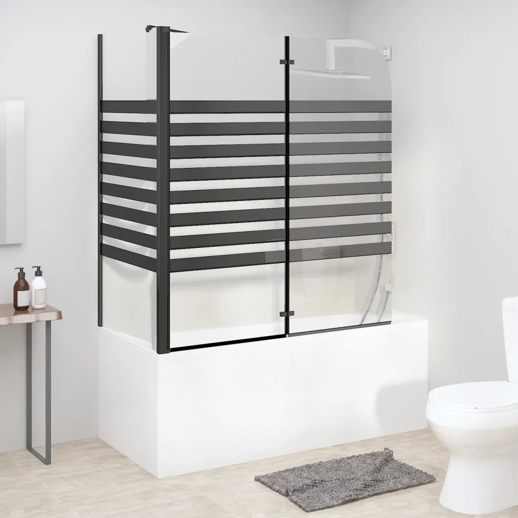 Box Doccia a Strisce 120x68x130 cm in Vetro Temperato 151863