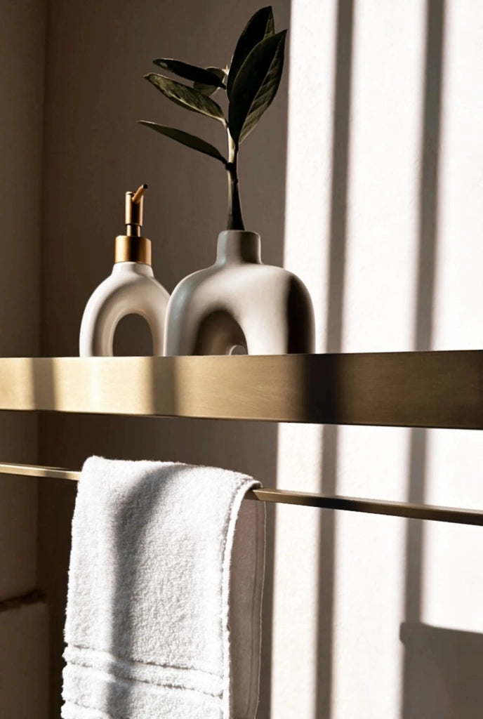 Mensola Da Bagno Sf01 60cm Gold Brush