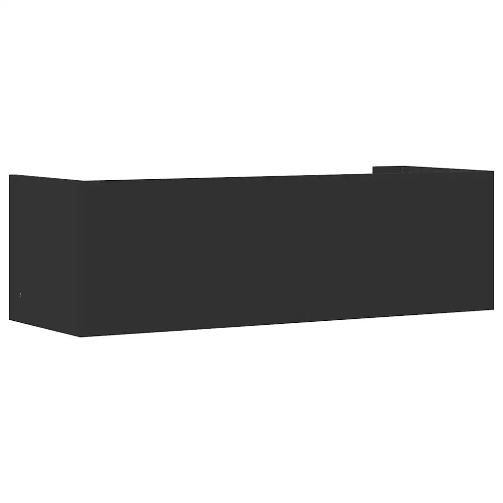 vidaXL Scaffale a Parete Nero 100x35x30,5 cm in Legno Multistrato