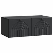 Mobile Porta TV da Muro Nero 78,5 x 41 x 30 cm