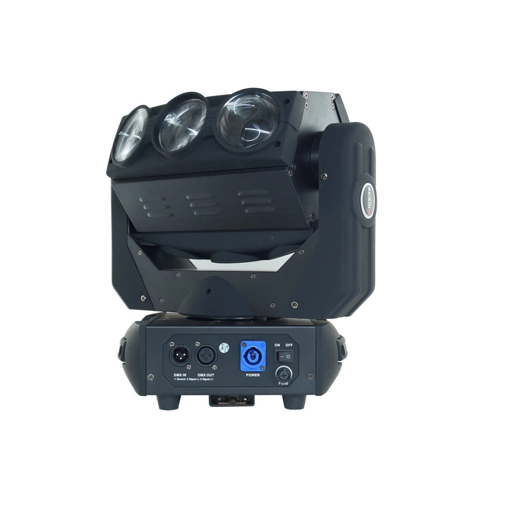 Trade Shop - Faro Discoteca Testa Mobile 9 Led 360 Gradi Rgbw Moving Head Light Proiettore -