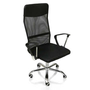 POLTRONA UFFICIO IN TESSUTO CON BASE I ACCIAIO 50 X 60 X 110 - 120 CM