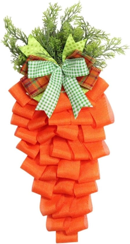 Decorazione di Pasqua e Primavera - Drappello di Carote per Porta d'Entrata, Finestra e Decorazione Festa