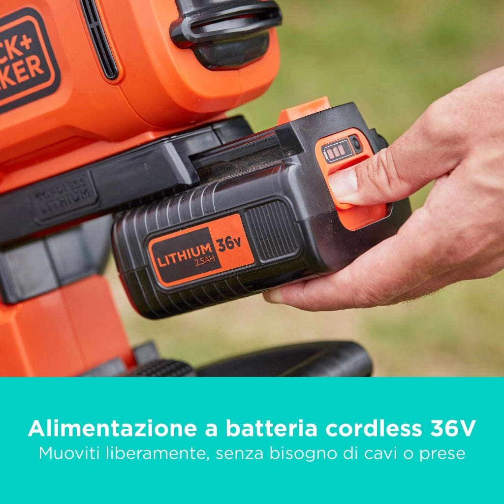 Soffiatore Aspiratore Trituratore a Batteria Black Decker BCBLV3625L1 Qw