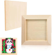 Fotolijst in Legno 20x20 cm - Prikbord con Cornice in Legno - Fotolijst per Applicazioni DIY - Disegno Classico - Materiale Sostenibile - Cornice in Legno con Supporto per Fotografie - Lijst in Legno.
