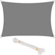 Tende solari rettangolari 25 x 4 m - ademanti HDPE - protezione contro vento, sole e radiazioni UV - grigio Tende solari