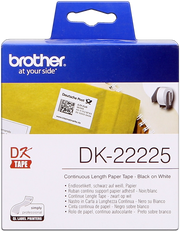 Brother DK-22225 nastro per etichettatrice Nero su bianco