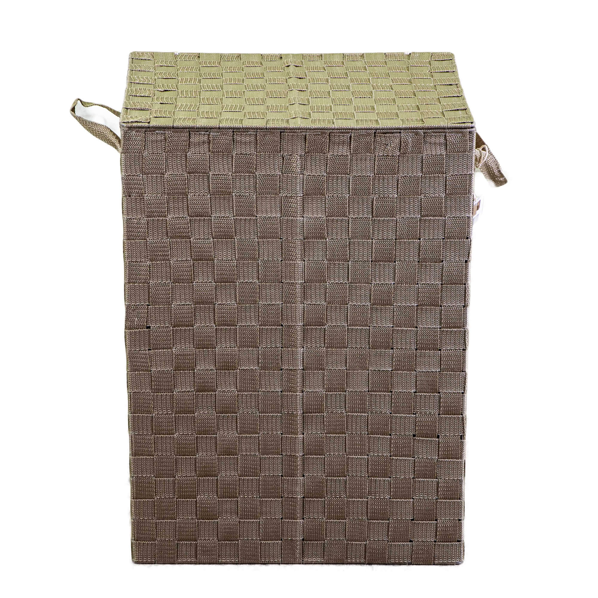 Cesto Portabiancheria in poliestere tortora foderato 1-3rettangolare