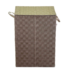 Cesto Portabiancheria in poliestere tortora foderato 1-3rettangolare