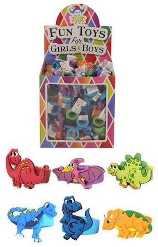 156 pezzi - Ring di dinosauro - In scatola di confezione - Dino Ring - Regali per bambini - Sorpresa per bambini - Ragazzi - Ragazze