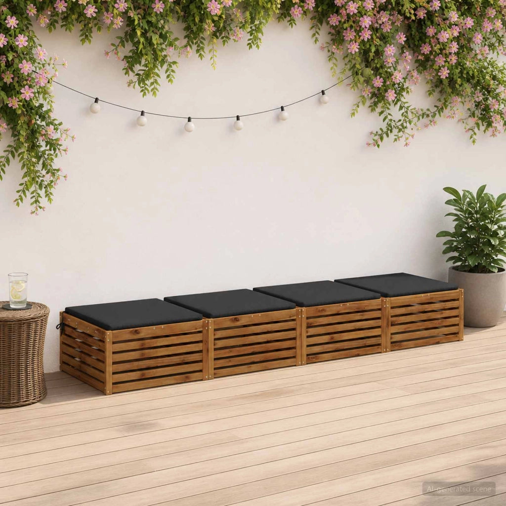 Cuscini per Sedia in 4 Pezzi SOEST 4 pz 100% Poliestere 944598